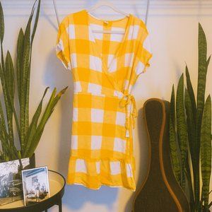 Yellow Gingham Old Navy Dress